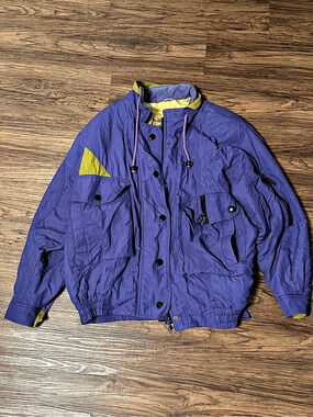 Vintage Gil Bret Women’s Purple & Yellow Windbreaker Jacket